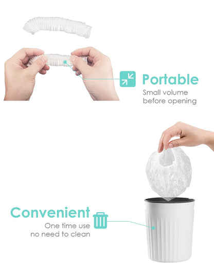 Hotel Travel Extra Large Bath Caps Plastic Clear Hair Cap Waterproof Biodegradable Disposable Shower Cap for Women Waterproof