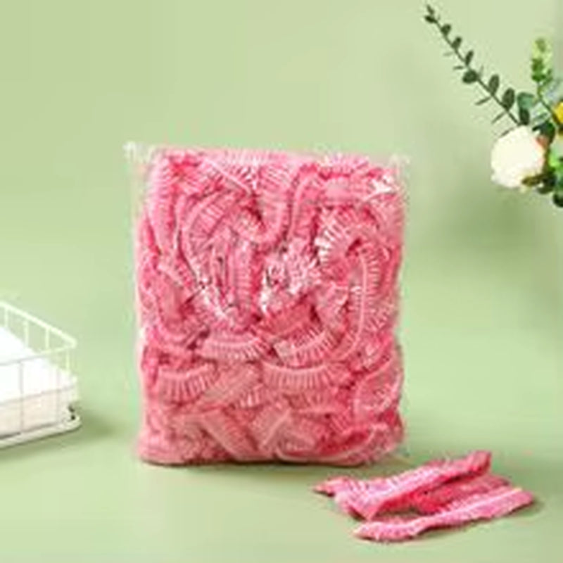 Hotel Travel Extra Large Bath Caps Plastic Clear Hair Cap Waterproof Biodegradable Disposable Shower Cap for Women Waterproof