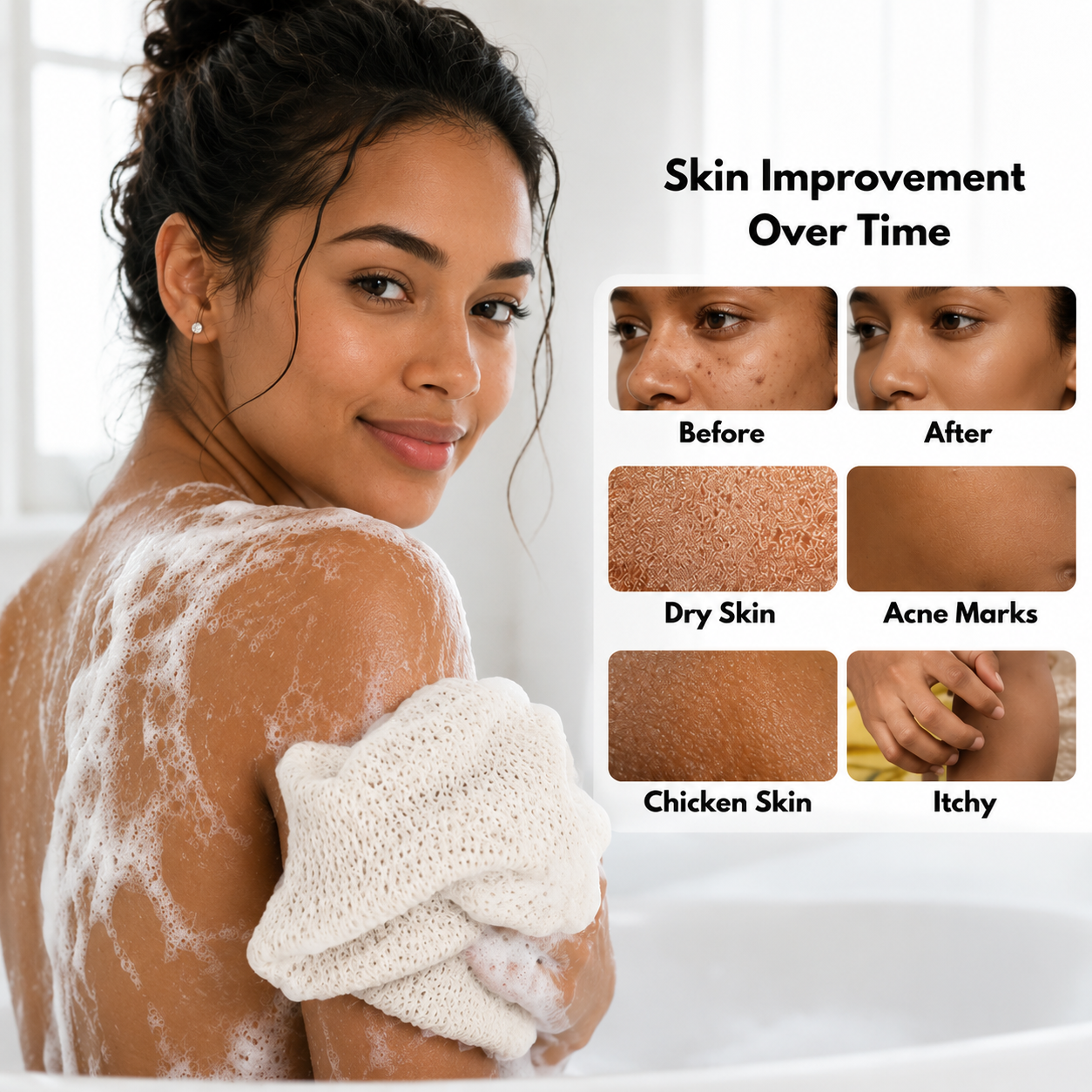 African Exfoliating Net Sponge | Smoother Skin in Minutes
