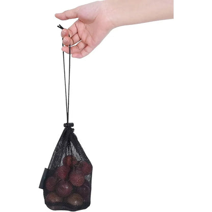 Durable Nylon Mesh Drawstring Bag Cutlery Bottle Pot Pan Kettle Storage Ditty Bag for Travel Stuff Sack