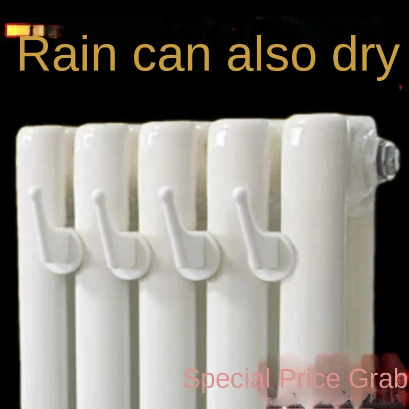 Plastic Radiator Hook Drying Rack for Hat & Towel Quick Hair Storage with No Punching Spot Household Plumbing Tool
