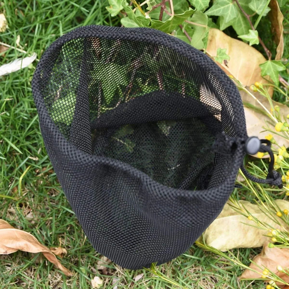 Durable Nylon Mesh Drawstring Bag Cutlery Bottle Pot Pan Kettle Storage Ditty Bag for Travel Stuff Sack