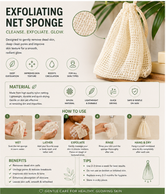 African Exfoliating Net Sponge | Smoother Skin in Minutes